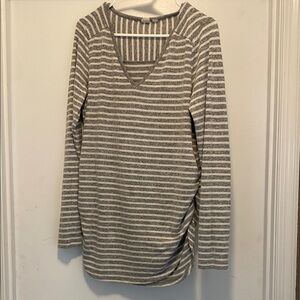 Striped Gray Gap Maternity Sweater